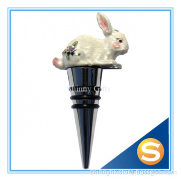 Rabbit Design Metal Silicone Wine Stopper